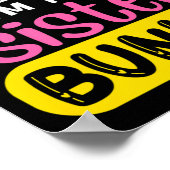 Im The Sister Bunny Rabbit Ears Egg Funny Easter T ポスター (角)