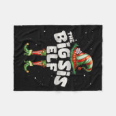 I'm The Sister Elf Family Matching Group Christmas フリースブランケット (正面(横))