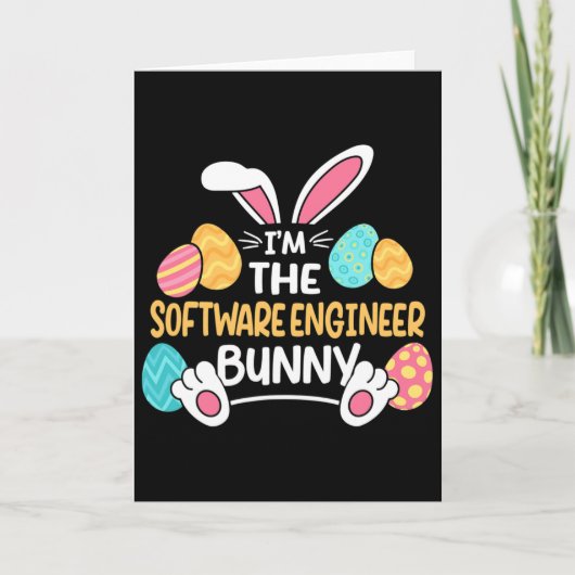 Im The Software Engineer Bunny Developer Easter  カード (正面)