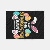 Im The Software Engineer Bunny Developer Easter  フリースブランケット (正面(横))