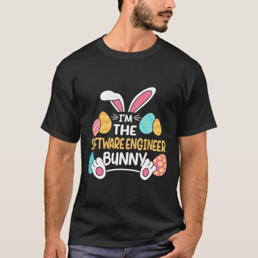 Im The Software Engineer Bunny Developer Easter  Tシャツ (正面)
