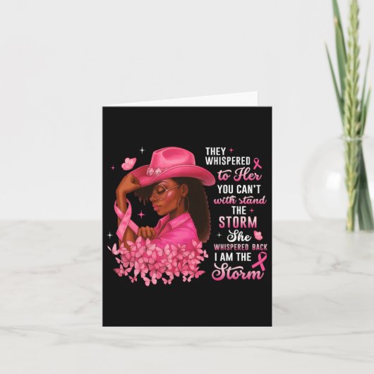 I'm The Storm Black Women Breast Cancer Strong Pin カード (正面)