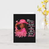 I'm The Storm Black Women Breast Cancer Strong Pin カード (黄色い花)