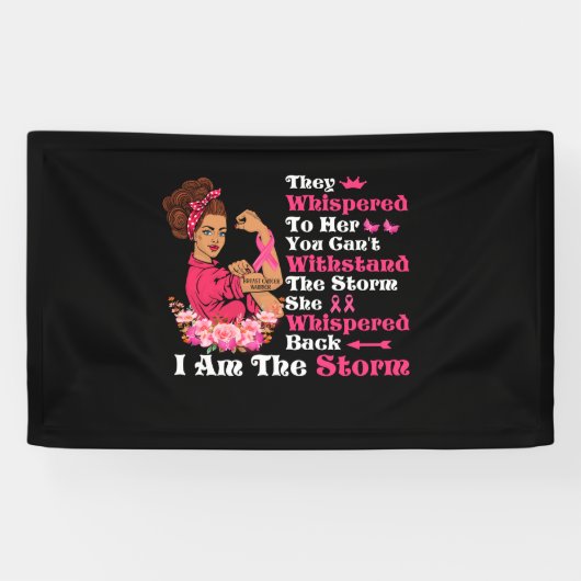 I'm The Storm Strong Women Breast Cancer Warrior 横断幕 (横)