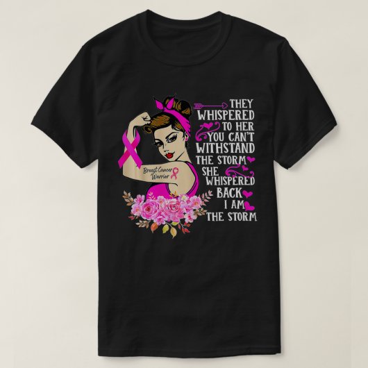 I'm The Storm Strong Women Breast Cancer Warrior P Tシャツ (デザイン正面)
