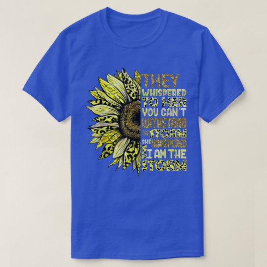 Im The Storm Sunflower Gold Childhood Cancer Aware Tシャツ (デザイン正面)