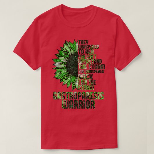 Im The Storm Sunflower Green Gastroparesis Warrior Tシャツ (デザイン正面)