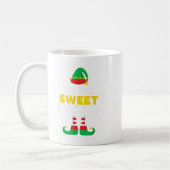 I'm The Sweet Elf T Shirt Funny Xmas Family Matchi コーヒーマグカップ (左)