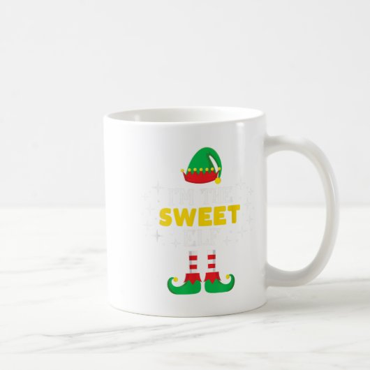 I'm The Sweet Elf T Shirt Funny Xmas Family Matchi コーヒーマグカップ (右)