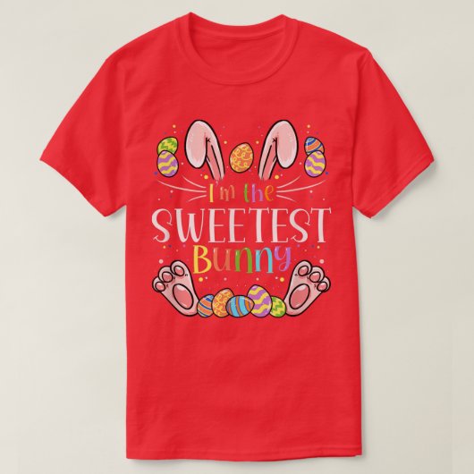 I'm The Sweetest Bunny Matching Family Easter Part Tシャツ (デザイン正面)