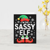 I'm The Sy Elf Shirt Family Matching Christmas Cos カード (黄色い花)