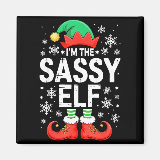 I'm The Sy Elf Shirt Family Matching Christmas Cos マグネット (正面)