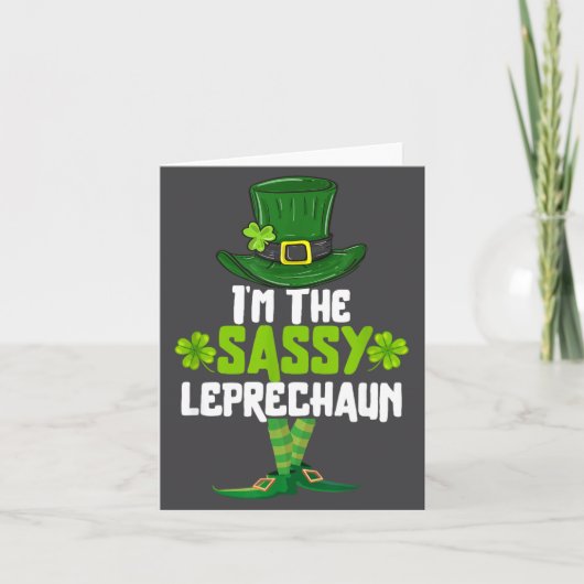 I'm The Sy Leprechaun Matching St Patrick's Day Co カード (正面)