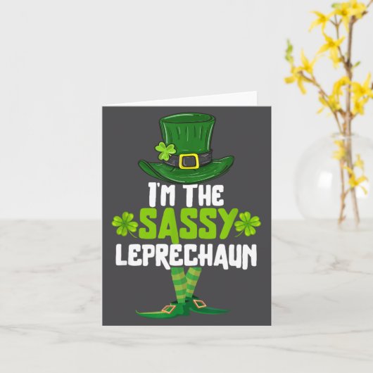 I'm The Sy Leprechaun Matching St Patrick's Day Co カード (黄色い花)