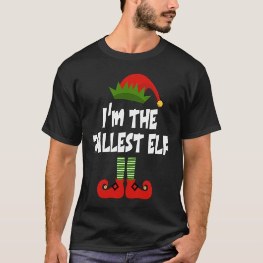 I'm The Tallest ELF Christmas ELF Costume Matching Tシャツ (正面)