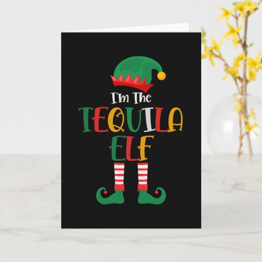 Im The Tequila Elf Matching Christmas カード (黄色い花)