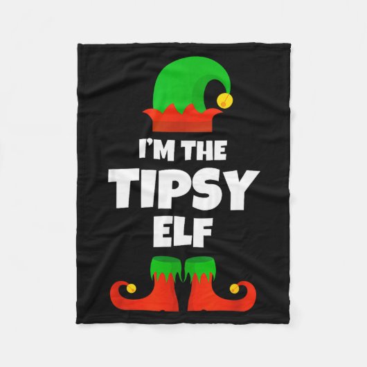 I'm The Tipsy Elf Family Pajama Christmas Funny  フリースブランケット (正面)
