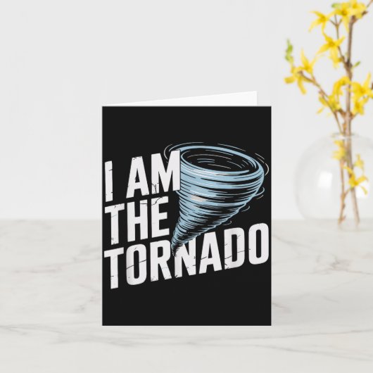 I'm The Tornado Funny Meteorologist Weather Men Ki カード (黄色い花)