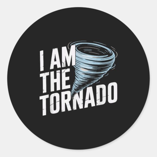 I'm The Tornado Funny Meteorologist Weather Men Ki ラウンドシール (正面)