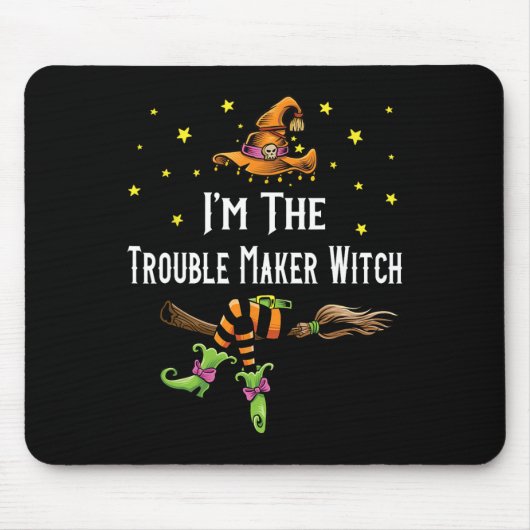 Im The Trouble Maker Witch Halloween Matching Grou マウスパッド (正面)