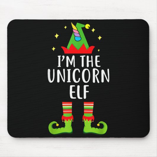 I'm The Unicorn Elf Matching Family Group Christma マウスパッド (正面)