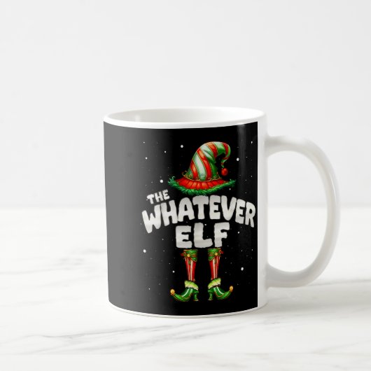 I'm The Whatever Elf Family Matching Group Christm コーヒーマグカップ (右)