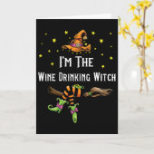 Im The Wine Drinking Witch Halloween Matching Grou カード (黄色い花)