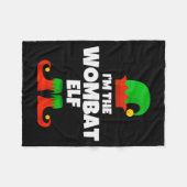 I'm The Wombat Elf Family Pajama Christmas Funny  フリースブランケット (正面(横))