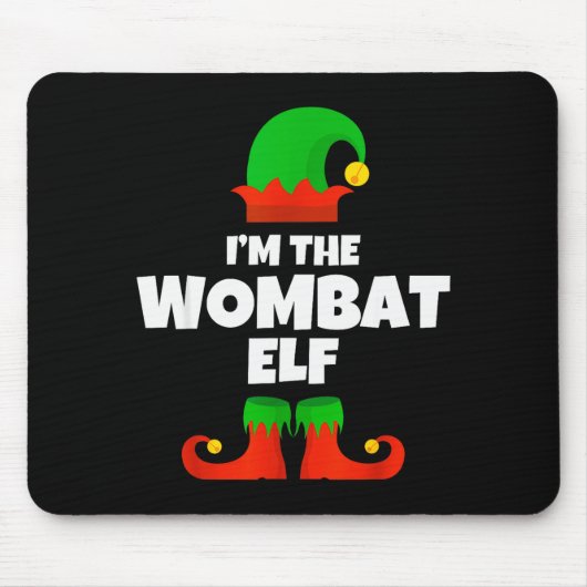 I'm The Wombat Elf Family Pajama Christmas Funny  マウスパッド (正面)