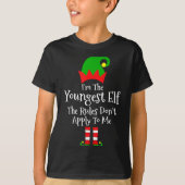 I'm The Youngest Elf The Rules Don't Apply To Me M Tシャツ (正面)