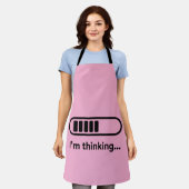 I'm Thinking... Loading Progress Bar Pink Minimali エプロン (着用した状態)