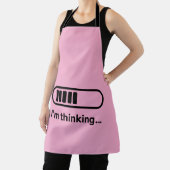 I'm Thinking... Loading Progress Bar Pink Minimali エプロン (インサイチュ)