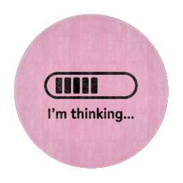 I'm Thinking... Loading Progress Bar Pink Minimali カッティングボード