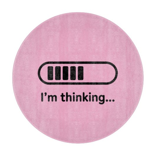 I'm Thinking... Loading Progress Bar Pink Minimali カッティングボード (正面)