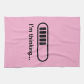 I'm Thinking... Loading Progress Bar Pink Minimali キッチンタオル (横)
