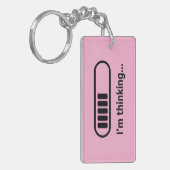 I'm Thinking... Loading Progress Bar Pink Minimali キーホルダー (正面左)