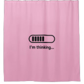 I'm Thinking... Loading Progress Bar Pink Minimali シャワーカーテン (正面)