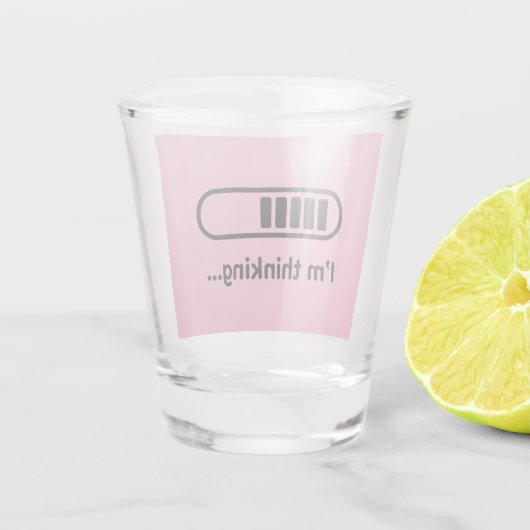 I'm Thinking... Loading Progress Bar Pink Minimali ショットグラス (裏面)