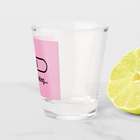 I'm Thinking... Loading Progress Bar Pink Minimali ショットグラス (右)