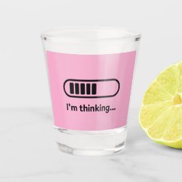I'm Thinking... Loading Progress Bar Pink Minimali ショットグラス