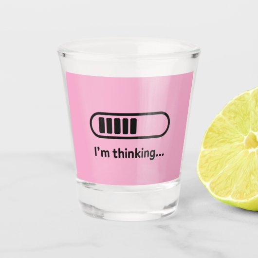 I'm Thinking... Loading Progress Bar Pink Minimali ショットグラス (正面)