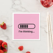 I'm Thinking... Loading Progress Bar Pink Minimali スタンダードカクテルナプキン (インサイチュ)