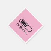 I'm Thinking... Loading Progress Bar Pink Minimali スタンダードカクテルナプキン (角)