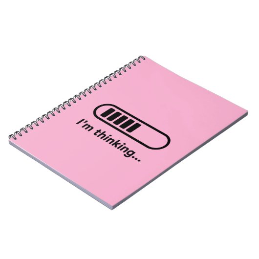 I'm Thinking... Loading Progress Bar Pink Minimali ノートブック (左側)