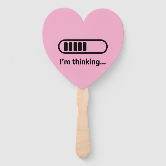 I'm Thinking... Loading Progress Bar Pink Minimali ハンドファン (裏面)