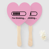 I'm Thinking... Loading Progress Bar Pink Minimali ハンドファン (正面&裏面)