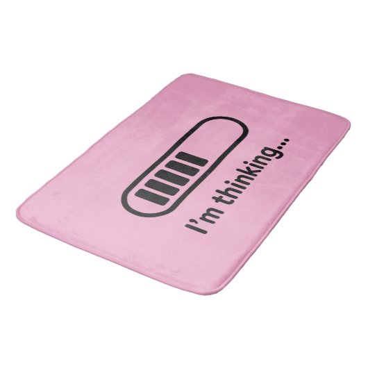 I'm Thinking... Loading Progress Bar Pink Minimali バスマット (アングル)