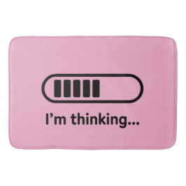 I'm Thinking... Loading Progress Bar Pink Minimali バスマット