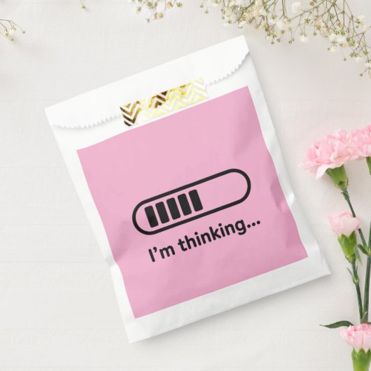 I'm Thinking... Loading Progress Bar Pink Minimali フェイバーバッグ (封をした状態)