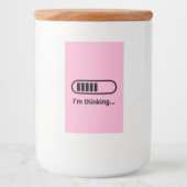 I'm Thinking... Loading Progress Bar Pink Minimali フードラベル (正面)